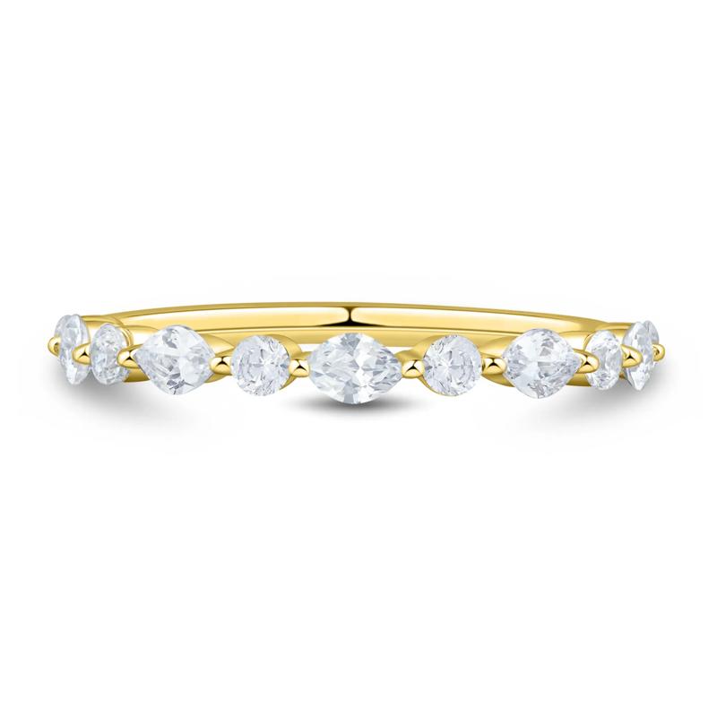 Lab Grown Diamond Wedding Band in 10K Yellow Gold (1/2 ct. tw.) – Image 1 of 2