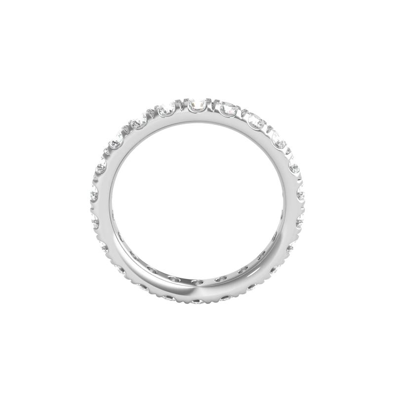 Diamond Wedding Band with Eternity Setting in Platinum &#40;2 ct. tw.&#41; – Image 2 of 3