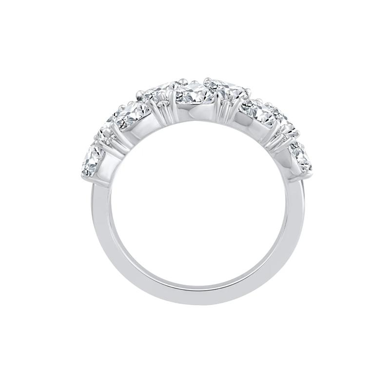 Lab Grown Diamond Trillion and Round Band in 14K White Gold (1 3/4 ct. tw.) – Image 2 of 3