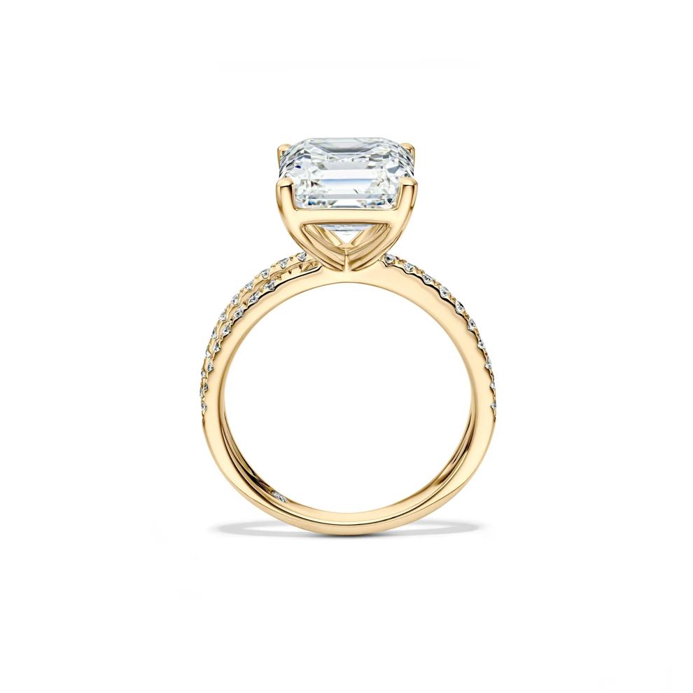 Lainey Lab Grown Diamond Asscher-Cut Engagement Ring in 14K Yellow Gold (5 1/3 ct. tw.) – Image 2 of 4