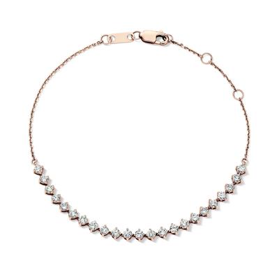 Lab Grown Diamond Cable Chain Bracelet in 10K Rose Gold (1 ct. tw.)