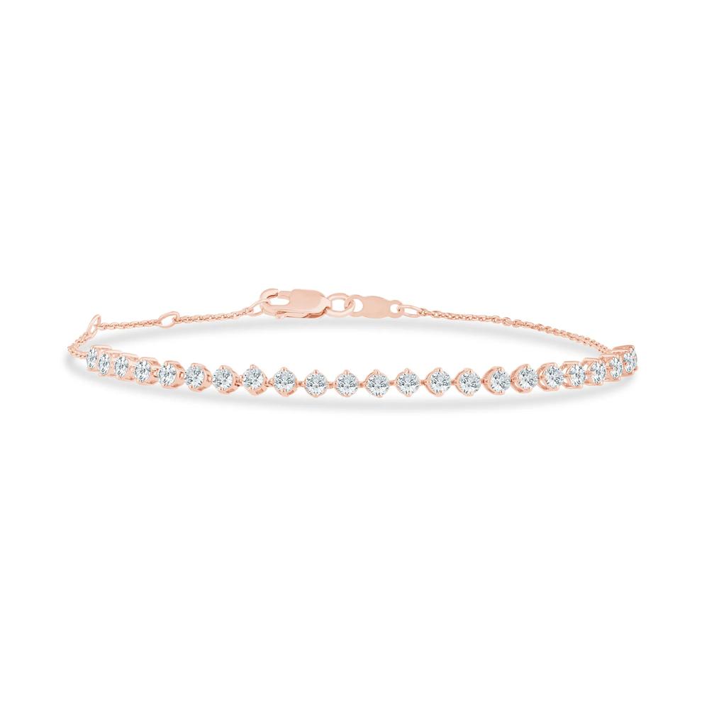 Lab Grown Diamond Cable Chain Bracelet in 10K Rose Gold (1 ct. tw.) – Image 1 of 2