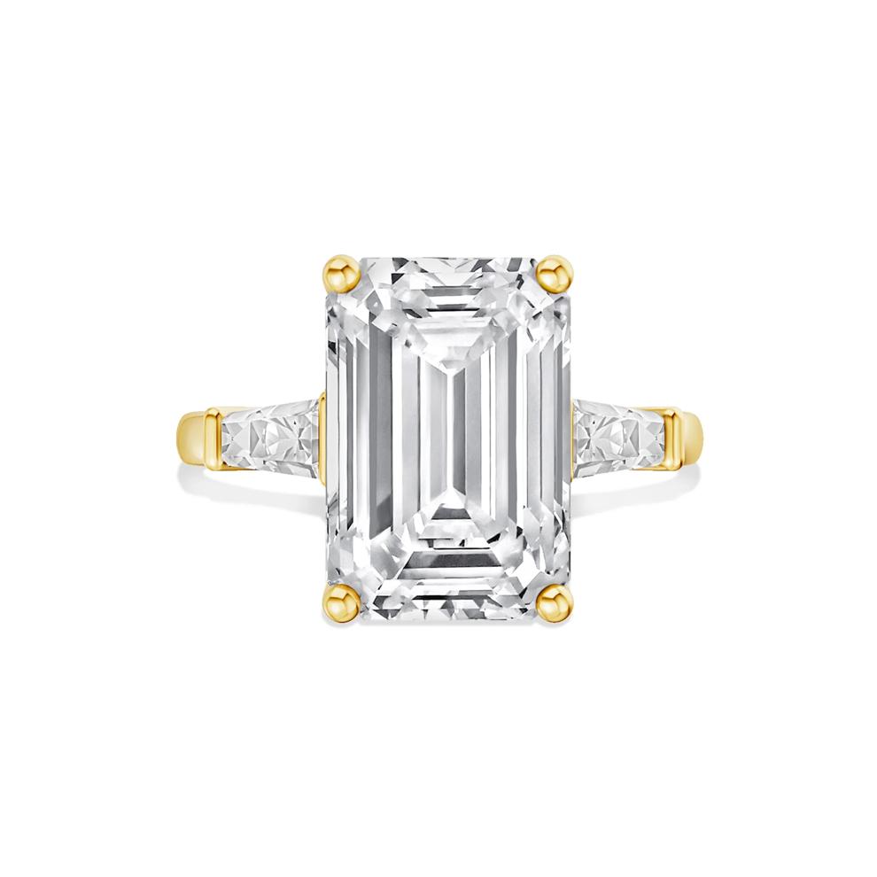 Adella Lab Grown Diamond Engagement Ring in 18K Yellow Gold (7 1/2 ct. tw.) – Image 1 of 4