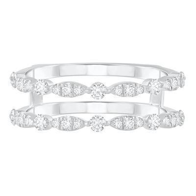 Diamond Round & Faux Marquise Insert Ring in 10K Gold (3/8 ct. tw.)