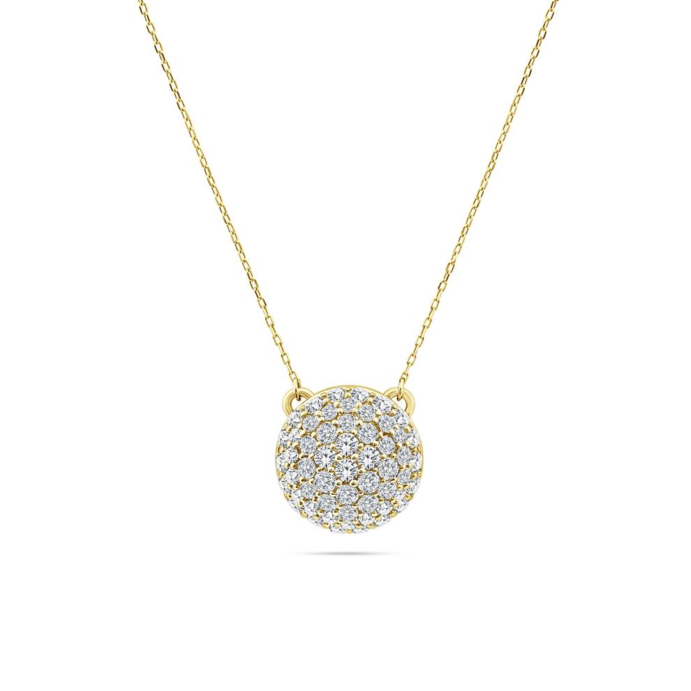 Diamond Domed Pendant in 10K Yellow Gold (1/3 ct. tw.) – Image 1 of 4