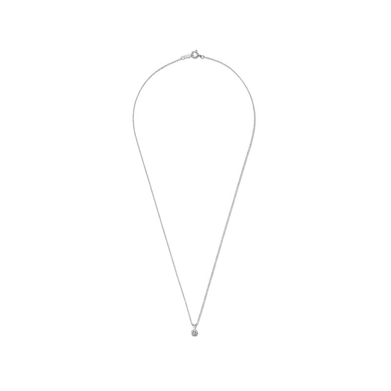 1/3 ct. tw. Diamond Solitaire Pendant in 14K White Gold  – Image 2 of 3