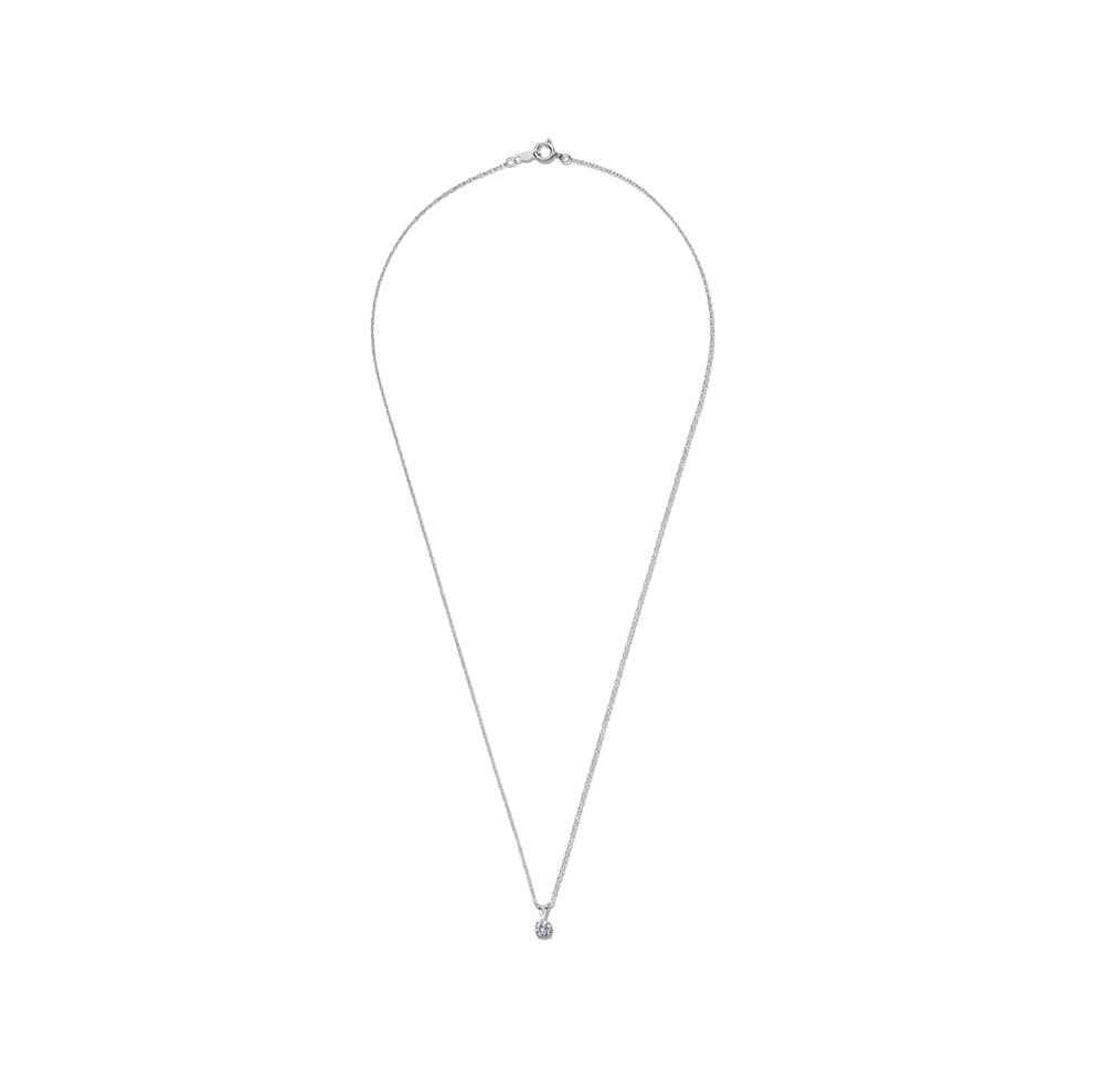 1/3 ct. tw. Diamond Solitaire Pendant in 14K White Gold  – Image 2 of 3