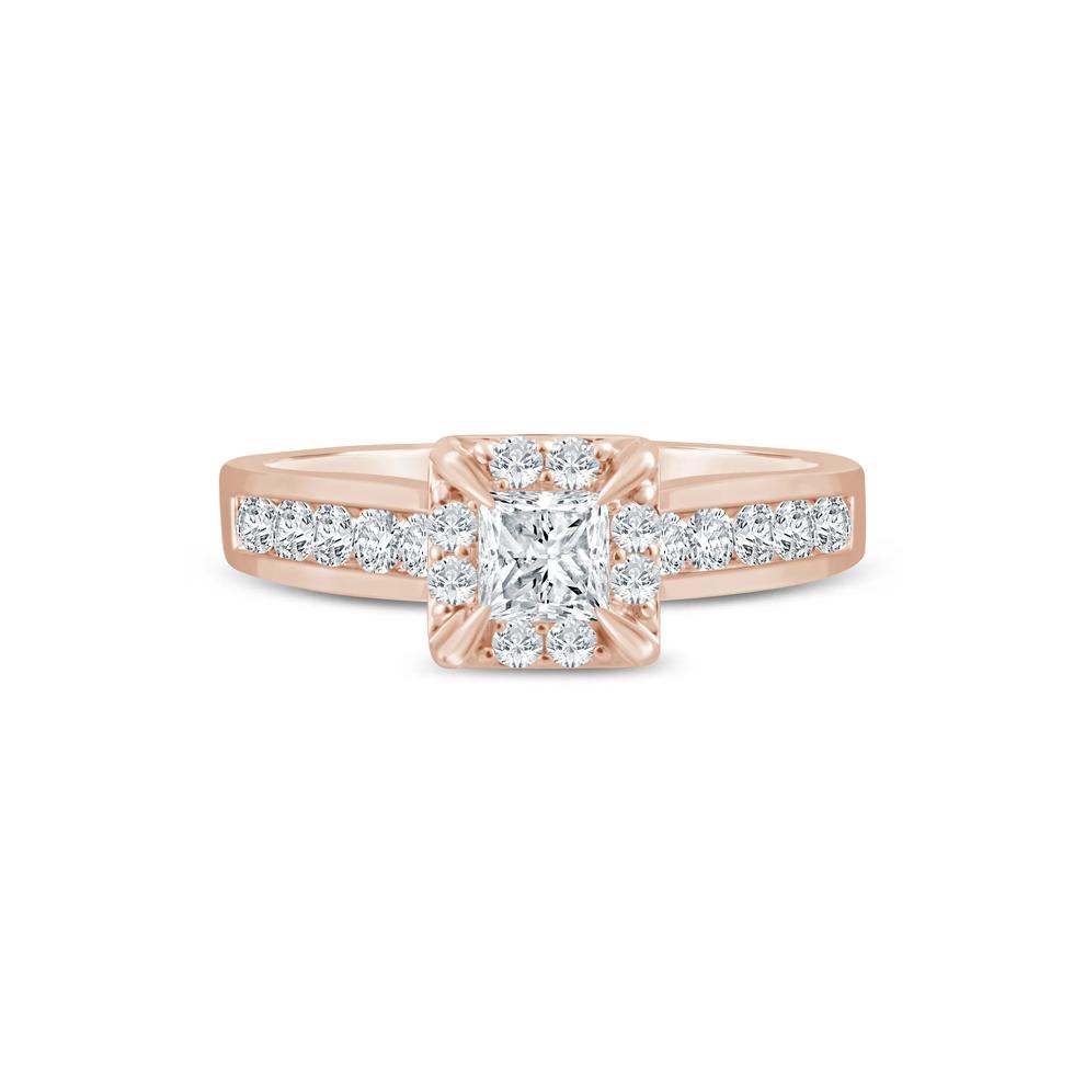 Princess-Cut Diamond Engagement Ring in 14K Rose Gold (7/8 ct. tw.) – Image 1 of 3