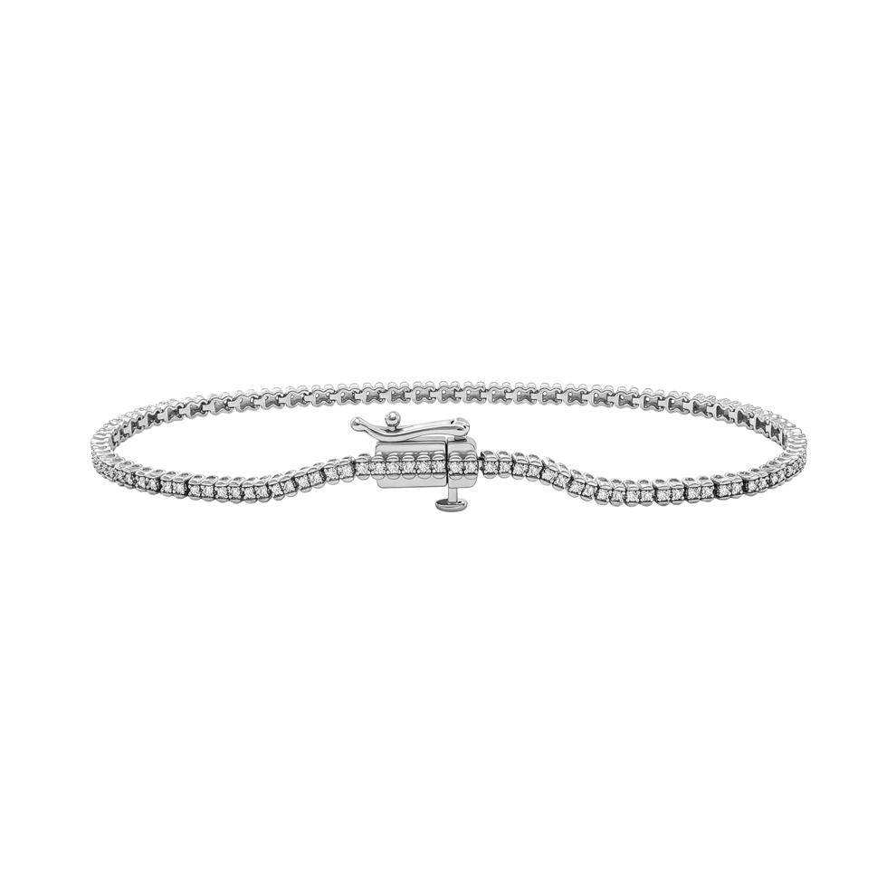 Diamond Line Bracelet in Sterling Silver, 7" (1/2 ct. tw.) – Image 2 of 2