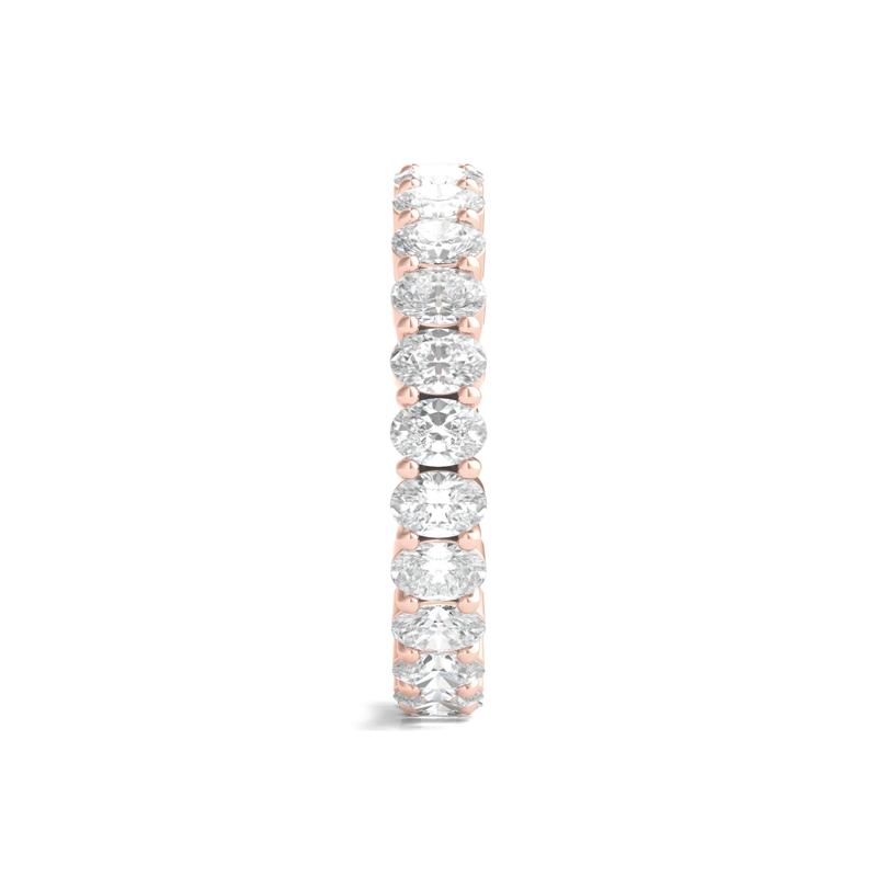Lab Grown Oval Diamond Eternity Band in 14K Rose Gold (2 ct. tw.) – Image 3 of 3