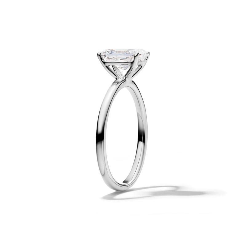 Lab Grown Diamond Radiant-Cut Solitaire Ring in 14K White Gold (1 1/2 ct.) – Image 3 of 4