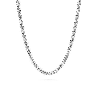 Men's Miami Cuban Chain in Sterling Silver, 24"