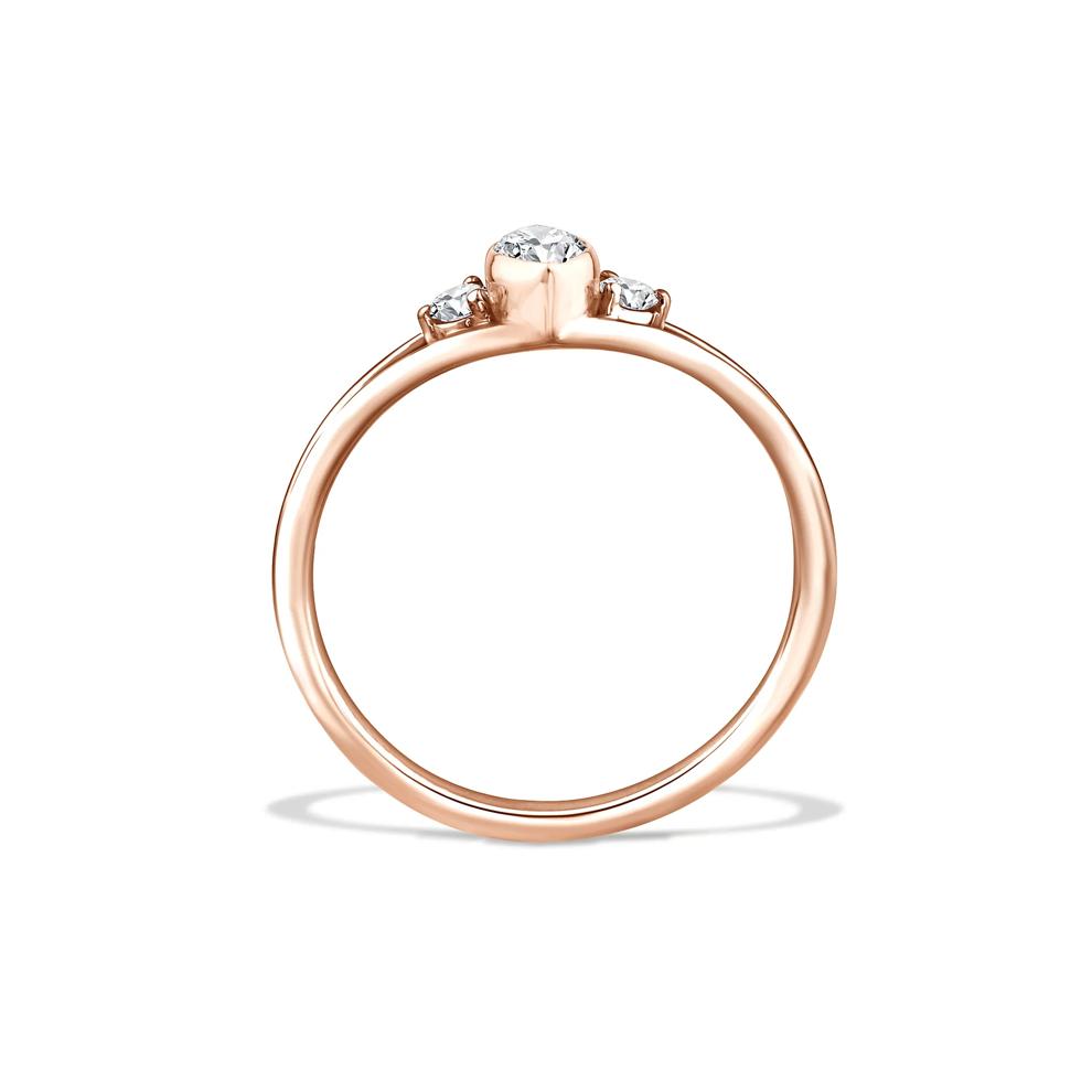Lab Grown Diamond Marquise Center Promise Ring in 10K Rose Gold (3/8 ct. tw.) – Image 2 of 4