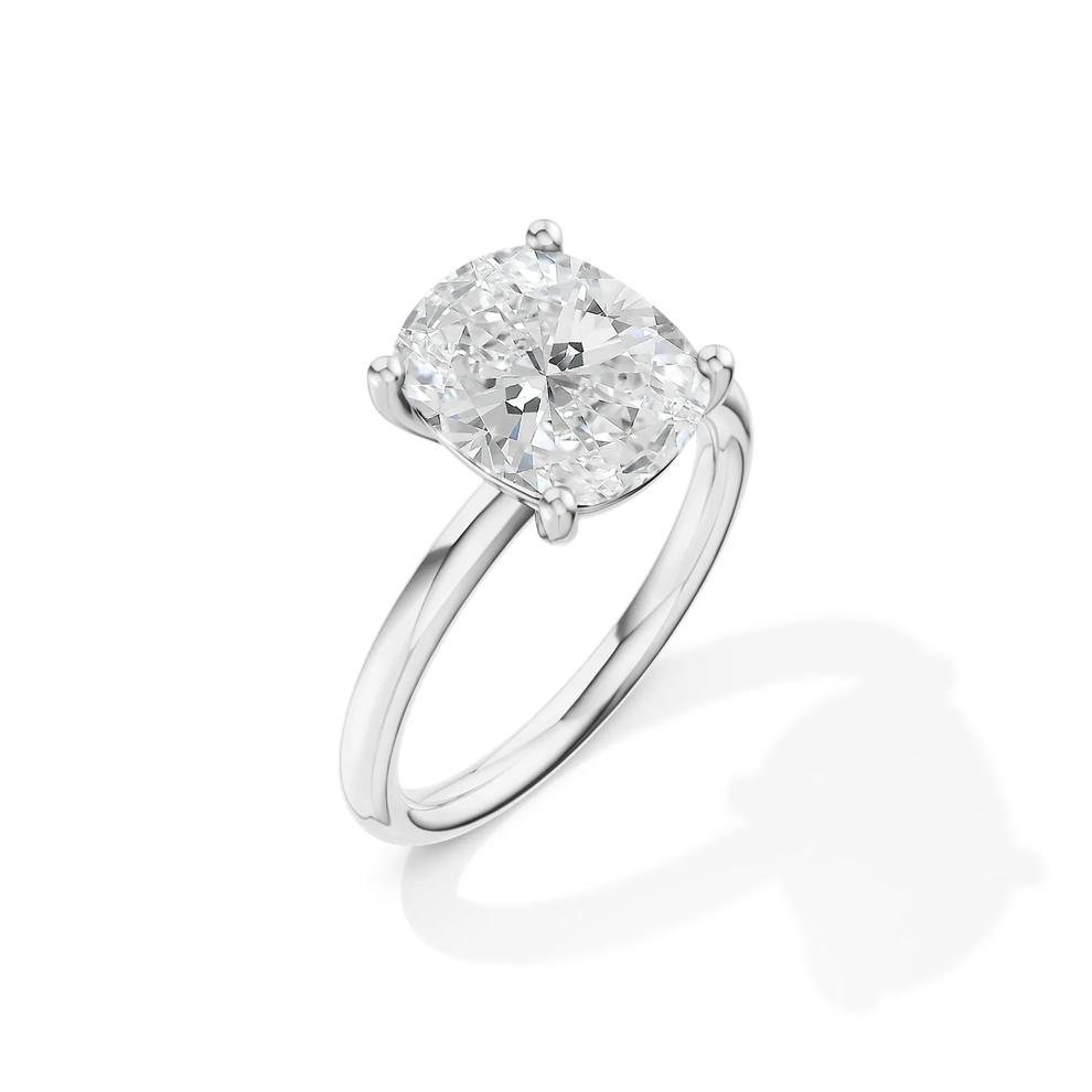 Lab Grown Diamond Elongated Cushion-Cut Engagement Ring in Platinum (4 ct. tw.) – Image 4 of 4
