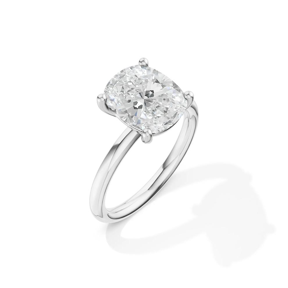 Lab Grown Diamond Elongated Cushion-Cut Engagement Ring in Platinum (4 ct. tw.) – Image 3 of 3
