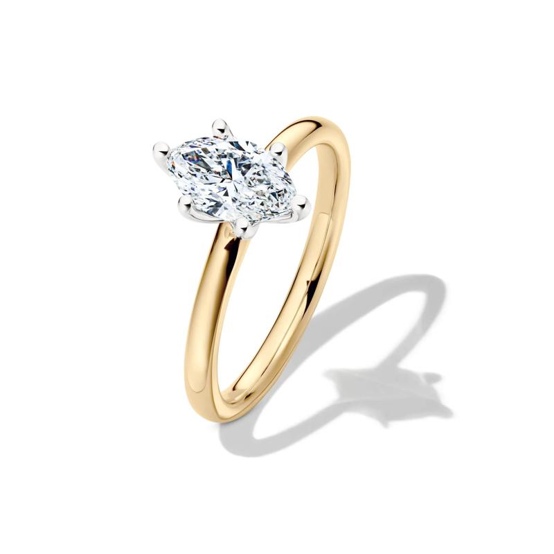 Diamond Marquise Solitaire Engagement Ring in 14K Yellow Gold (1 ct.) – Image 4 of 5