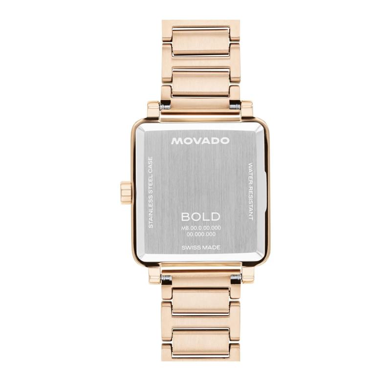 Ladies&#39; Movado Bold Watch in Rose Gold-Tone Stainless Steel, 28x26MM – Image 3 of 3