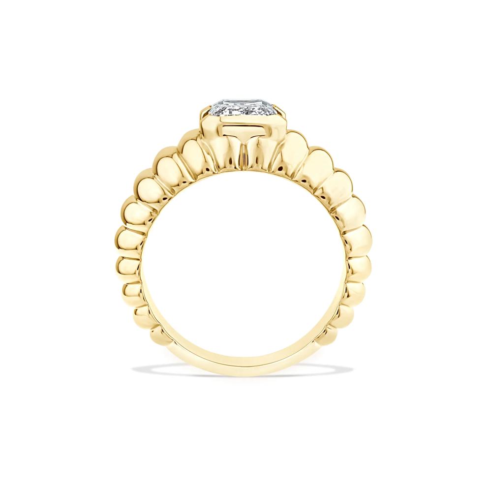Lab Grown Diamond Emerald-Cut Solitaire Engagement Ring in 14K Yellow Gold (2 ct. ) – Image 2 of 4