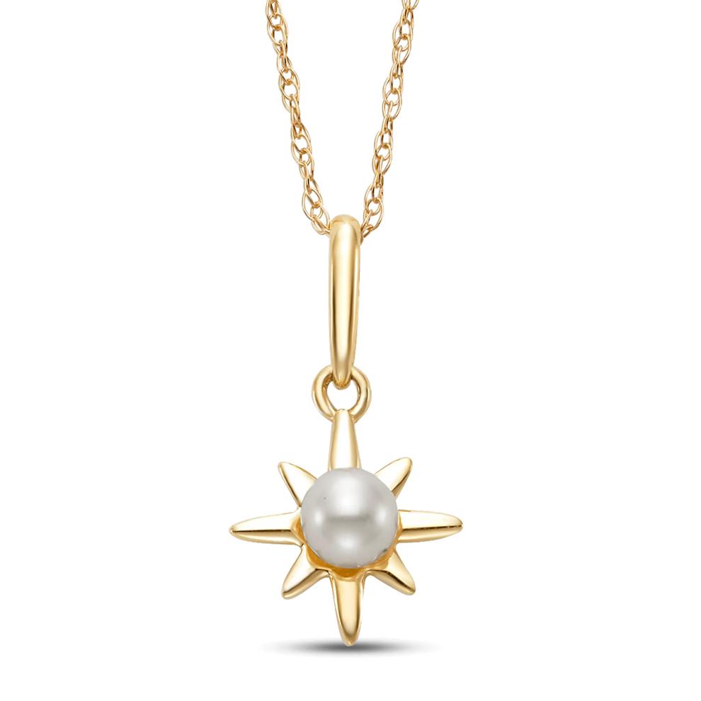 Freshwater Cultured Pearl Pendant in 14K Yellow Gold – Image 1 of 2