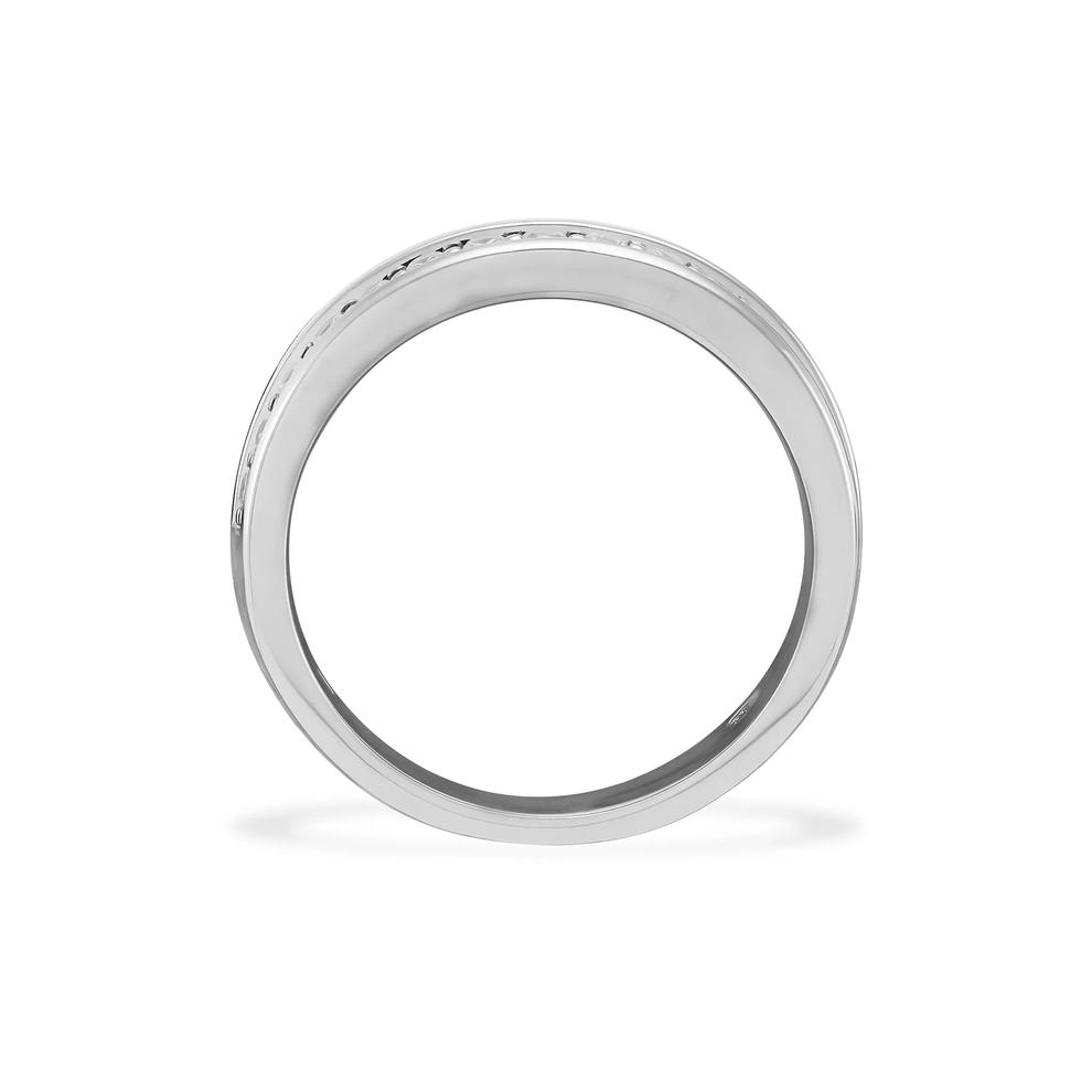 Men's Lab Grown Diamond High Polish Band in 10K White Gold (1/2 ct. tw.) – Image 2 of 4