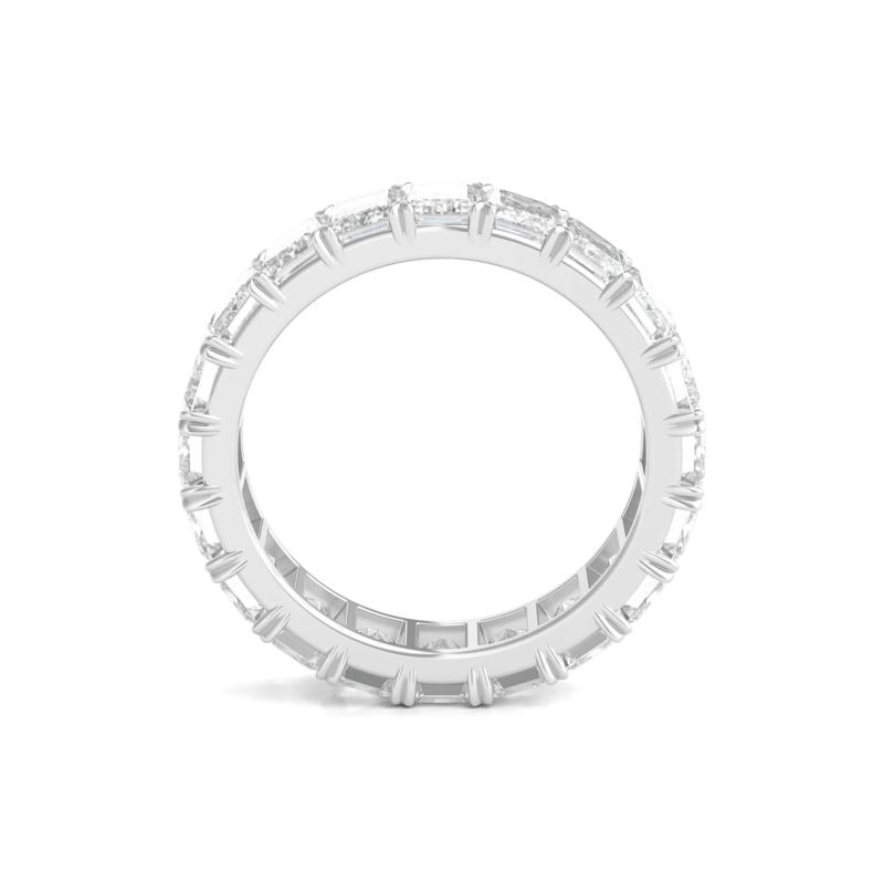 Lab Grown Emerald-Cut Diamond Eternity Band in Platinum &#40;5 ct. tw.&#41;  – Image 2 of 3