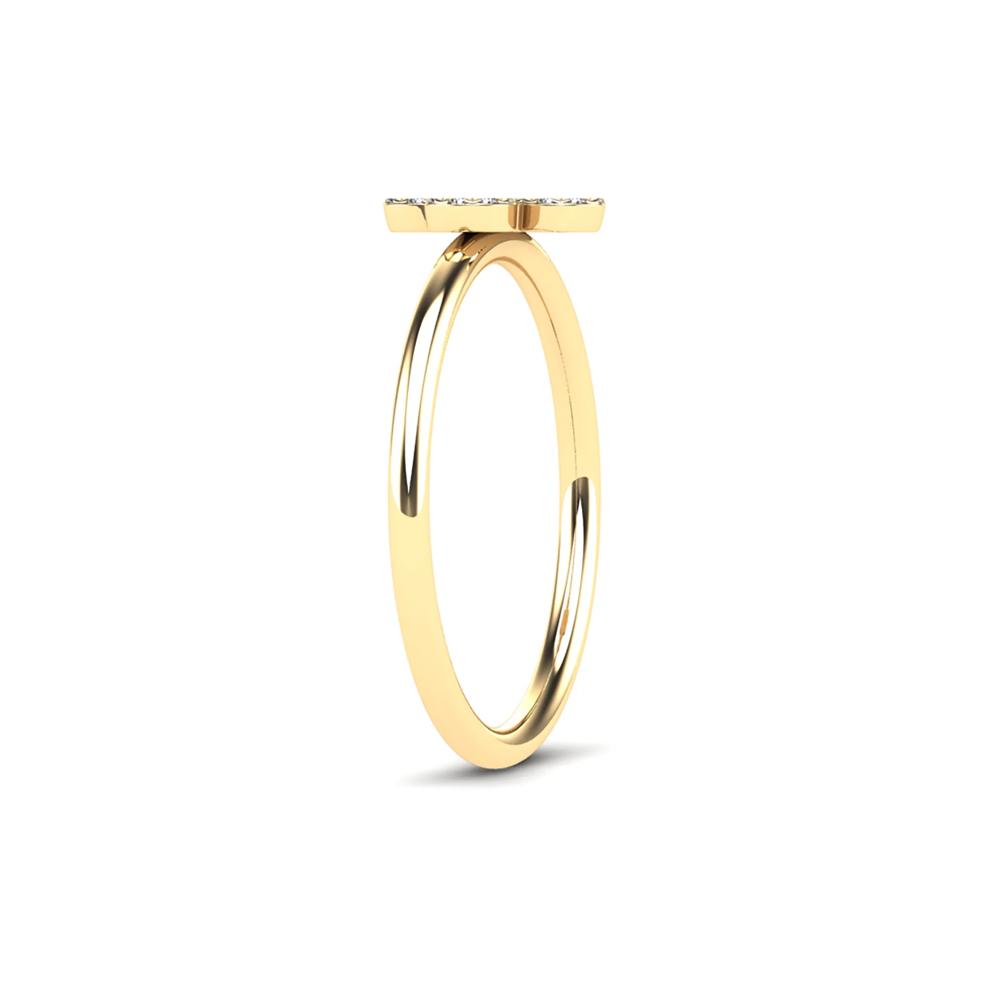 Diamond Clover Ring in 10K Yellow Gold (1/10 ct. tw.) – Image 3 of 4