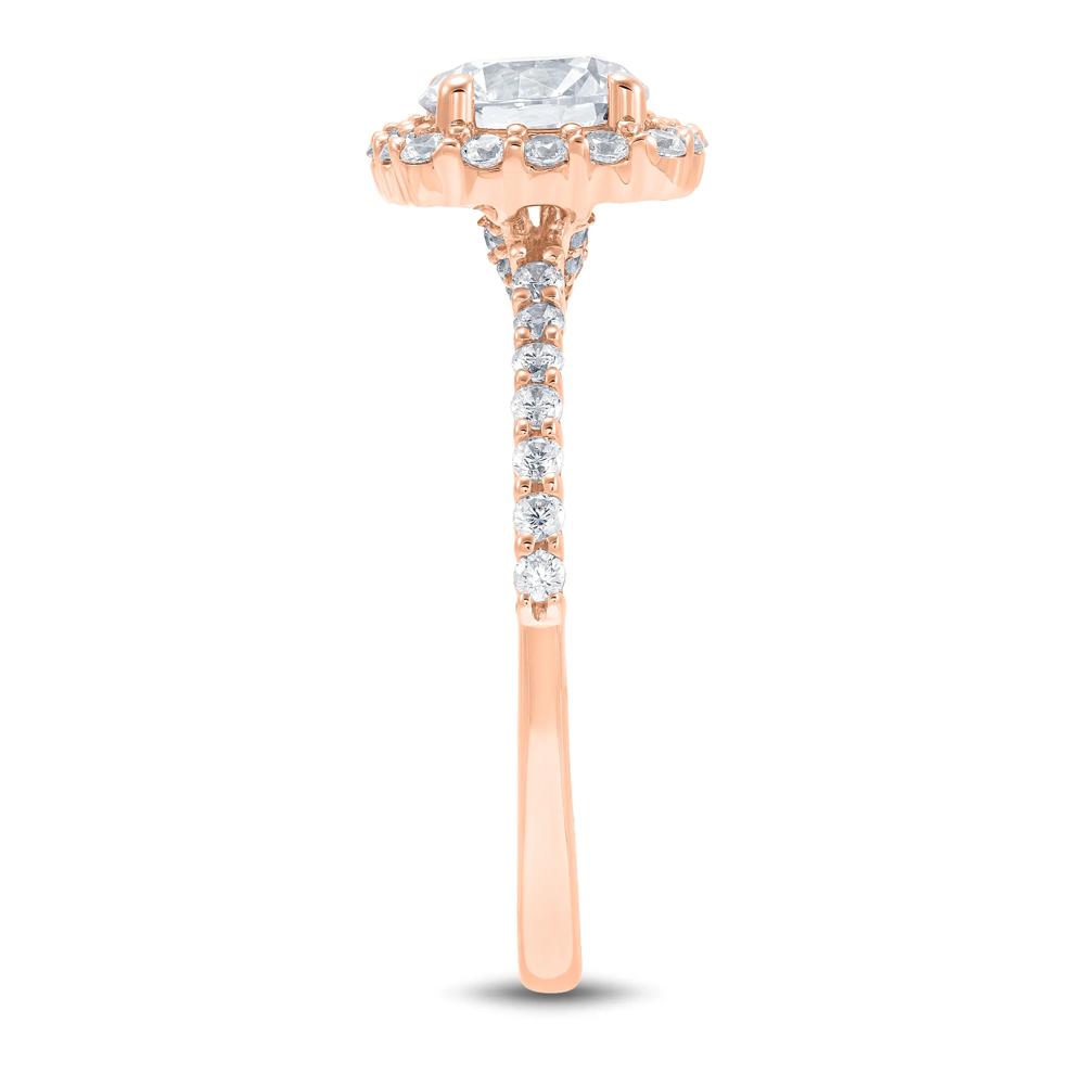 Lab Grown Diamond Cushion Halo Engagement Ring in 14K Rose Gold (1 3/4 ct. tw.) – Image 3 of 3