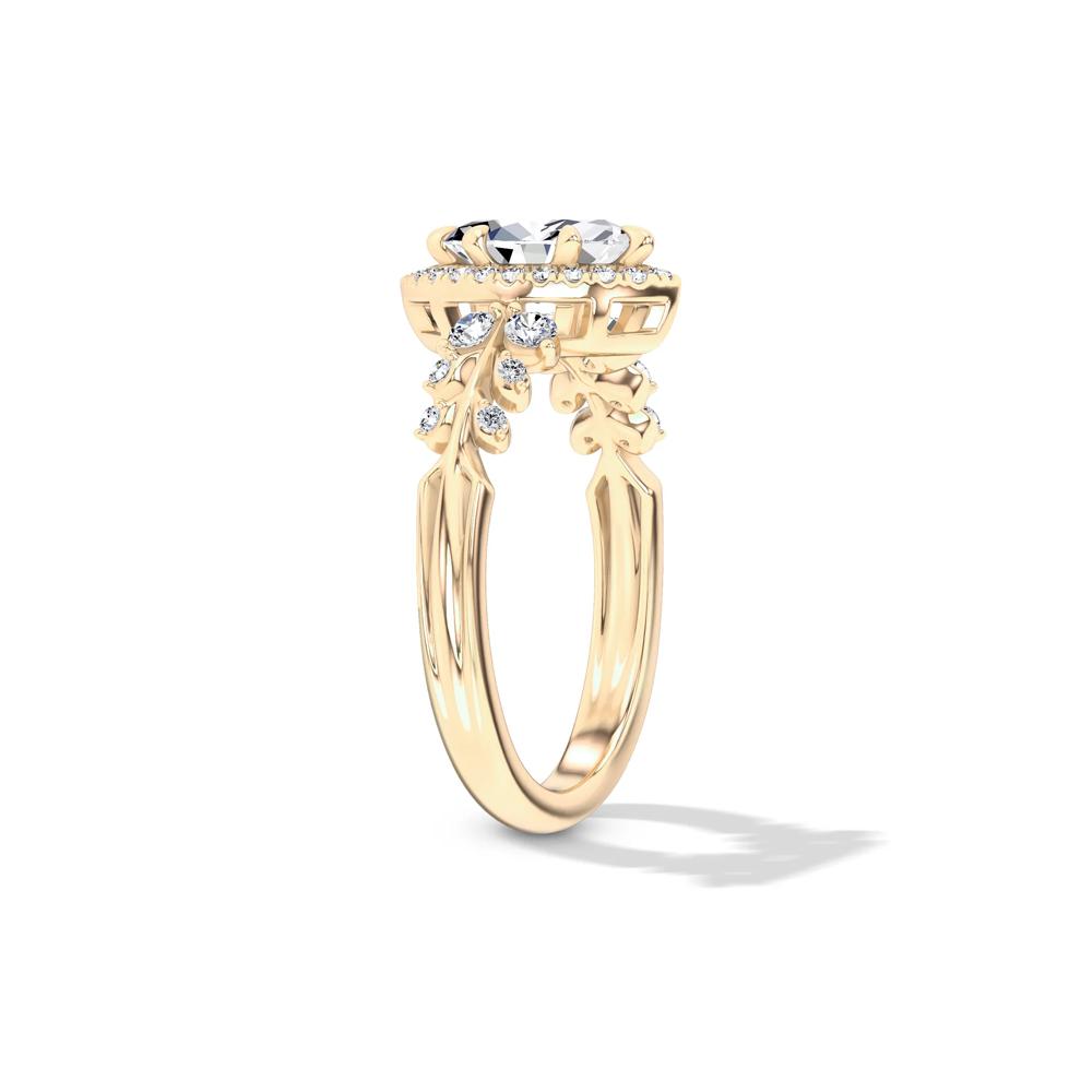 Diamond Marquise Center Halo Engagement Ring in 14K Yellow Gold (3/4 ct. tw.) – Image 3 of 4