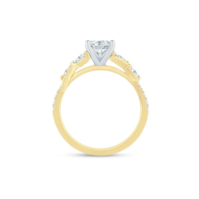 Lab Grown Diamond Marquise Semi-Mount Ring in 14K Yellow Gold &#40;1/3 ct. tw.&#41; &#40;Setting Only&#41; – Image 3 of 6