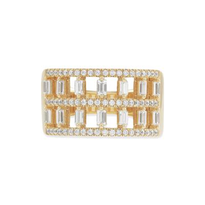 Lab Grown Diamond Open Double Row Band in 14K Yellow Gold (1 ct. tw.)