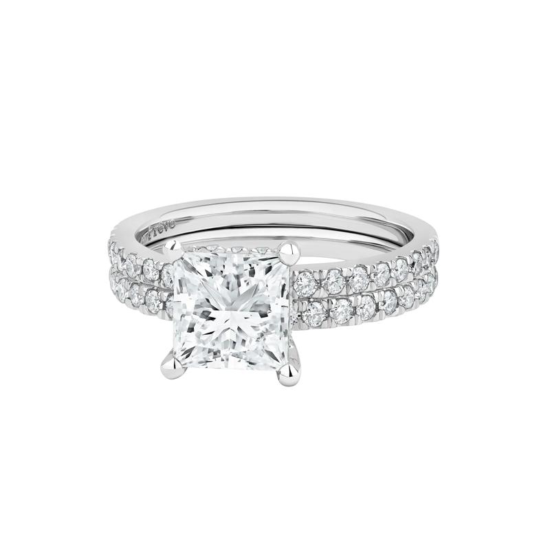 Charlotte Lab Grown Diamond Engagement Set in 14K White Gold &#40;2 3/4 ct. tw.&#41; – Image 4 of 5