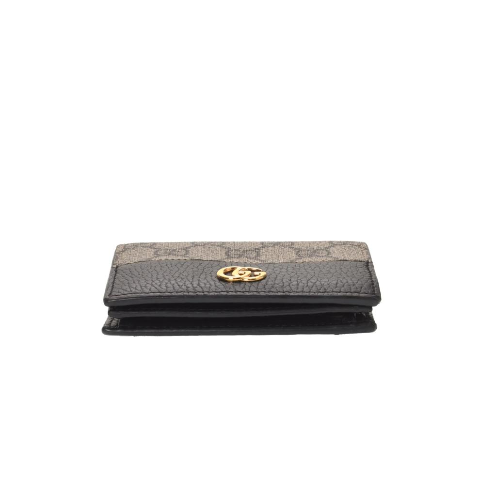Pre-Owned Gucci Bi-color GG Marmont Card Case Wallet – Image 4 of 7