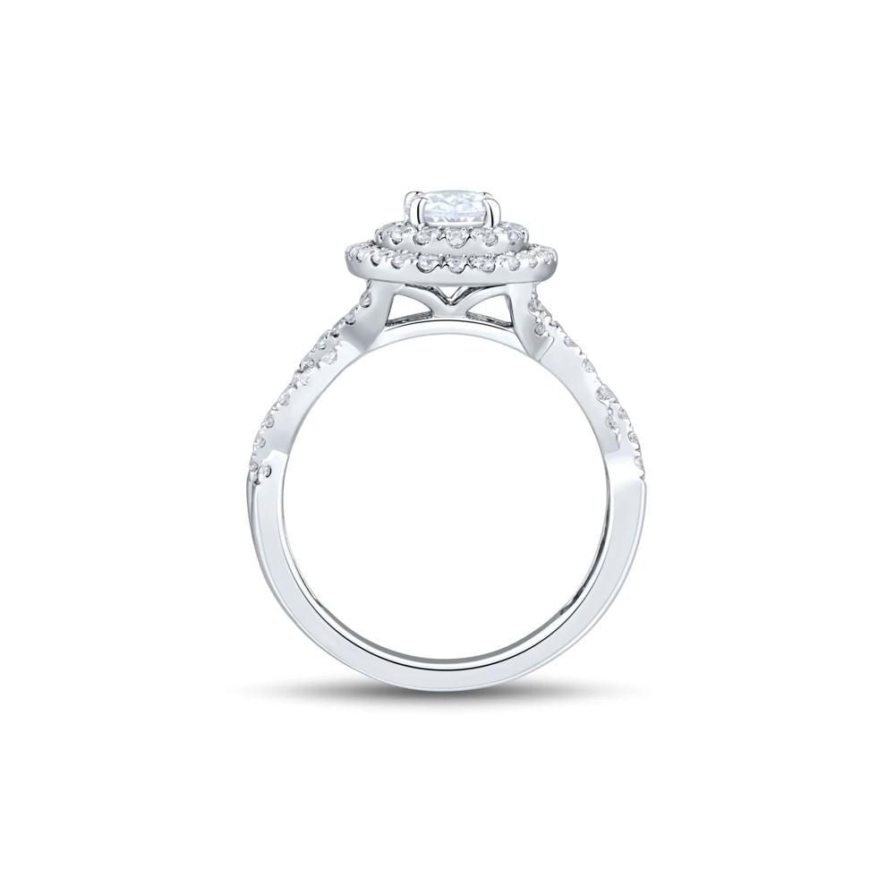 Lab Grown Diamond Halo Engagement Ring in 14K White Gold (1 1/2 ct. tw.) – Image 2 of 3