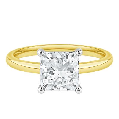 Diamond Princess Cut Solitaire Engagement Ring in 14K Yellow Gold (2 ct.)