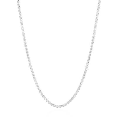 Men's Rolo Box Chain in Sterling Silver, 22"
