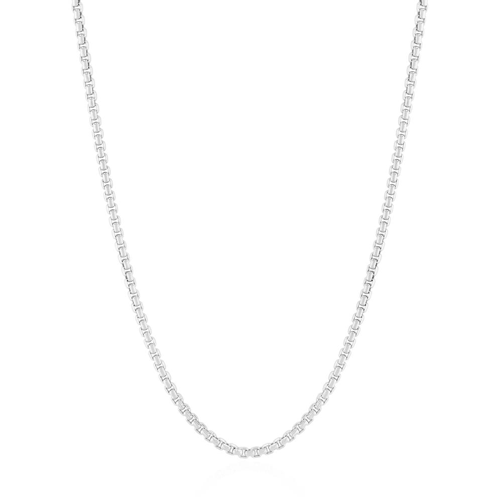 Men's Rolo Box Chain in Sterling Silver, 22" – Image 1 of 2