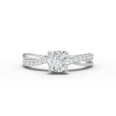 Diamond Round Engagement Ring in Platinum (3/4 ct. tw.)