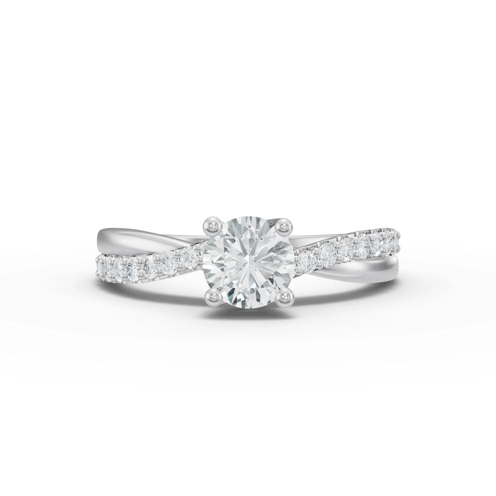 Diamond Round Engagement Ring in Platinum (3/4 ct. tw.) – Image 1 of 4