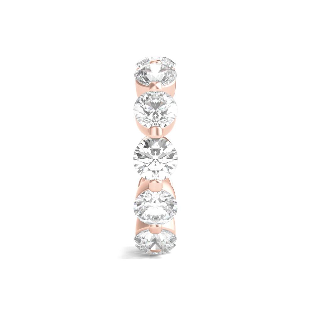 Round-Cut Diamond Shared Prong Eternity Band in 14k Rose Gold (6 ct. tw.) – Image 3 of 3