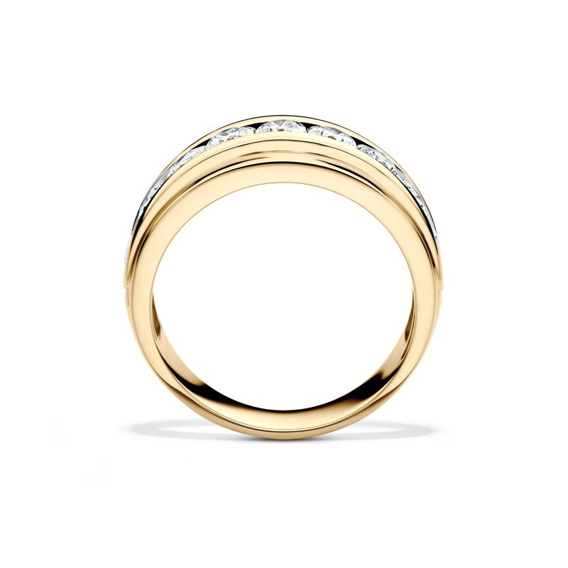 Men&#39;s Lab Grown Diamond Wedding Band in 10K Yellow Gold &#40;2 ct. tw.&#41; – Image 2 of 4