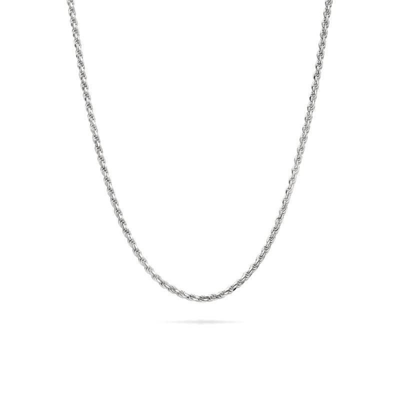 Diamond Cut Rope Chain in Sterling Silver, 20&quot; – Image 1 of 2