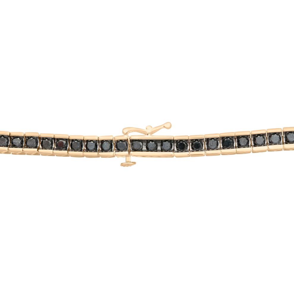 Black Diamond Tennis Necklace in 10K Yellow Gold (7 7/8 ct. tw.) – Image 4 of 4
