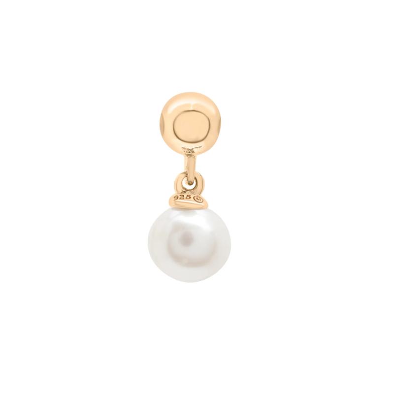 Freshwater Culture Pearl Bead Charm in Vermeil – Image 3 of 3