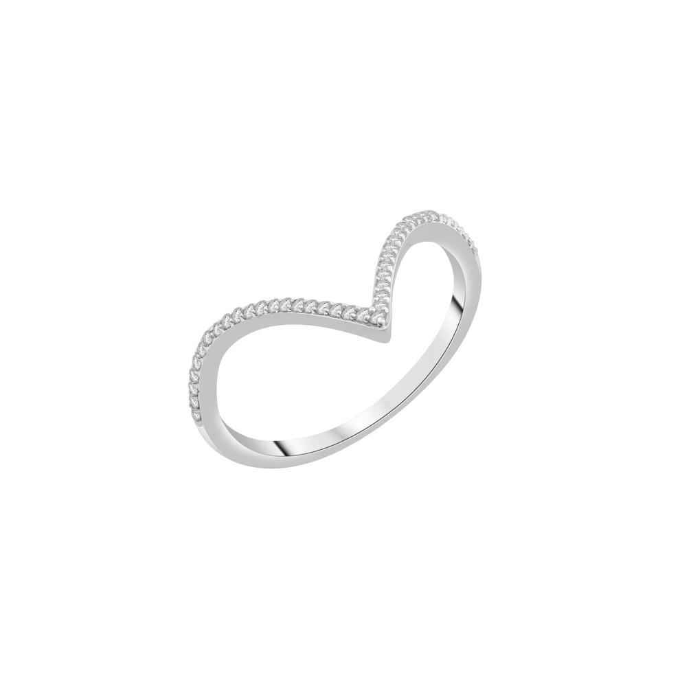 Diamond Chevron Ring in Sterling Silver – Image 5 of 5