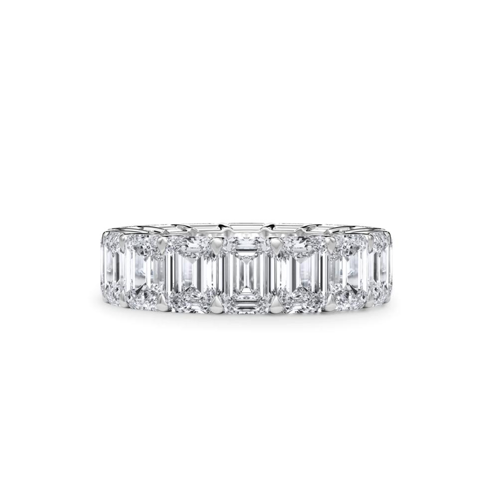 Lab Grown Diamond Emerald-Cut Eternity Band in Platinum (12 ct. tw.) – Image 1 of 4
