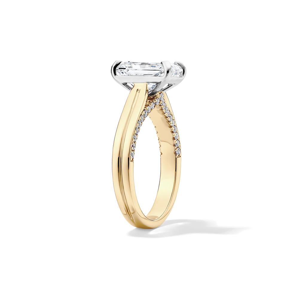 Rosamond Lab Grown Diamond Radiant Cut Ring in 18K Yellow Gold (3 1/3 ct. tw.) – Image 3 of 4