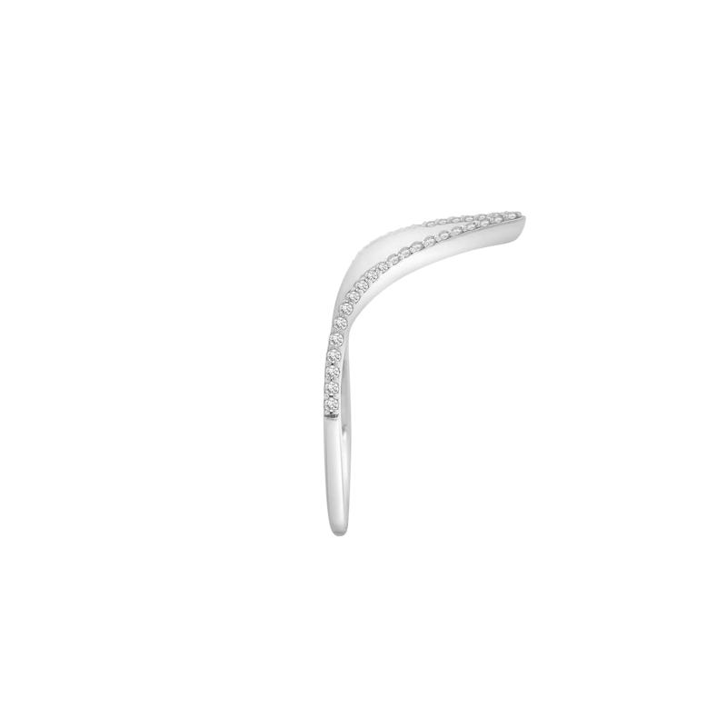 Diamond Chevron Ring in Sterling Silver – Image 3 of 5