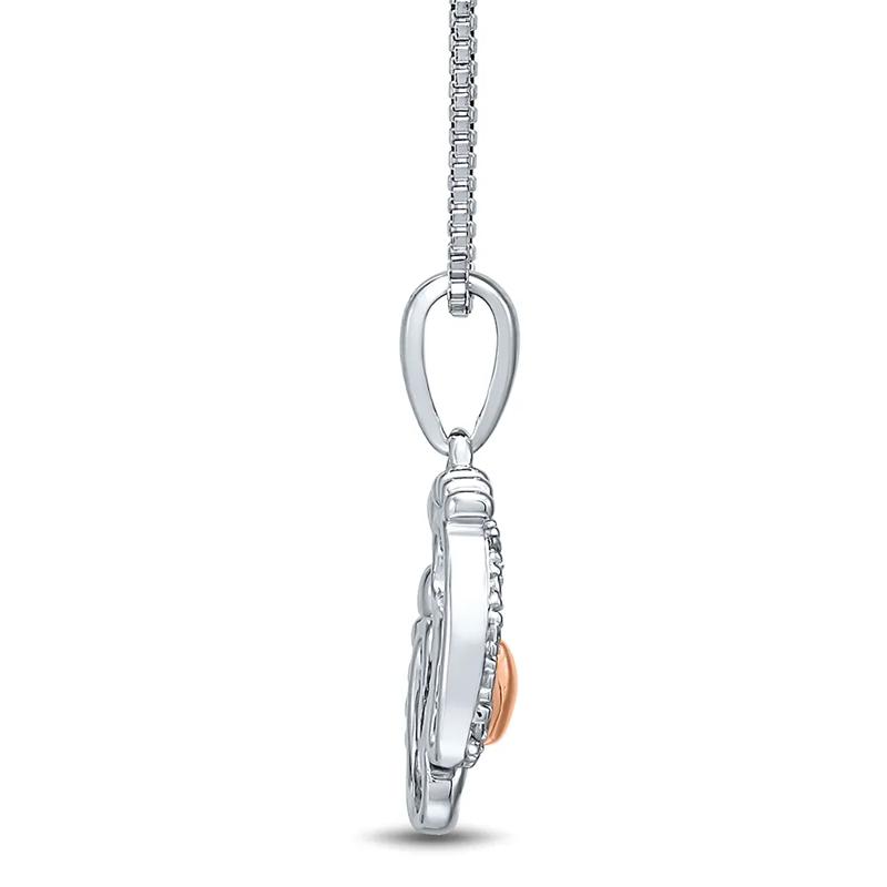 Diamond Baby Feet Pendant in Sterling Silver – Image 2 of 3