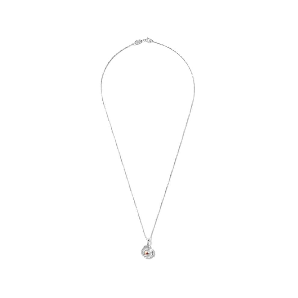 Diamond Baby Feet Pendant in Sterling Silver – Image 2 of 4