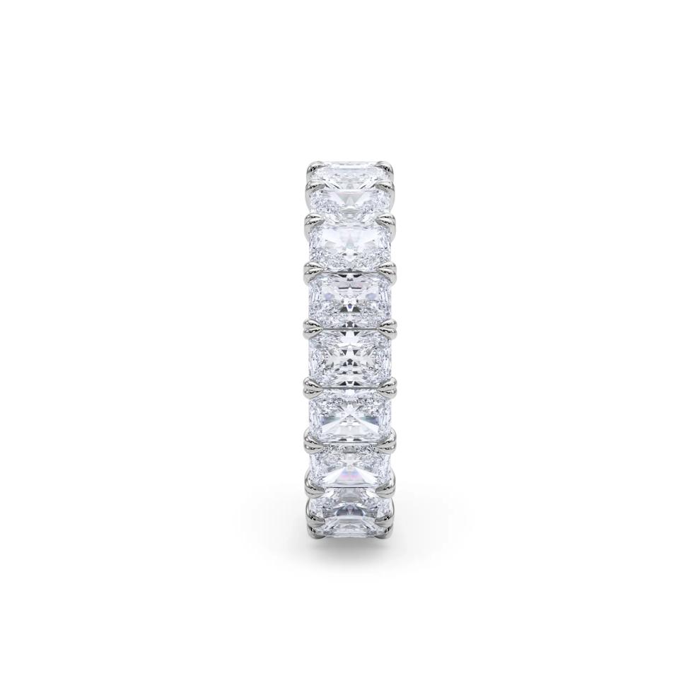 Lab Grown Diamond Radiant-Cut Eternity Band in 14K White Gold (5 ct. tw.) – Image 3 of 5